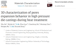 3D characterization of pores expansion behavior in high pressure die castings during heat treatment