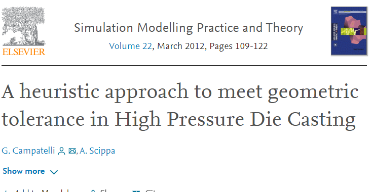 A heuristic approach to meet geometric tolerance in High Pressure Die Casting