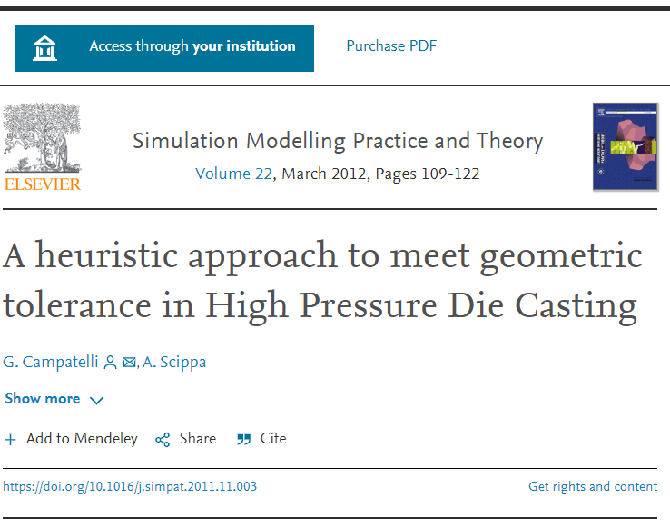 A heuristic approach to meet geometric tolerance in High Pressure Die Casting