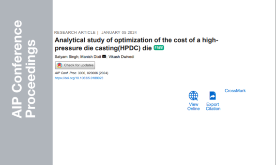 Analytical study of optimization of the cost of a highpressure die casting(HPDC) die
