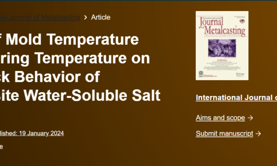 Effect of Mold Temperature and Pouring Temperature on the Crack Behavior of Composite Water-Soluble Salt Cores