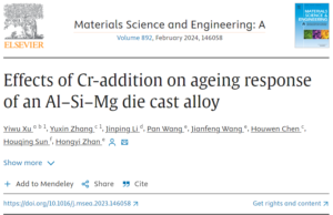 Effects of Cr-addition on ageing response of an Al–Si–Mg die cast alloy