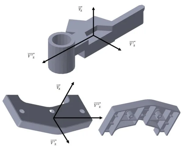 Fig 16.- Case A and B, demoldable parts by means of upper and lower cavities.