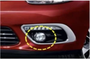 Fig. 1. Fog lights attached to the vehicle