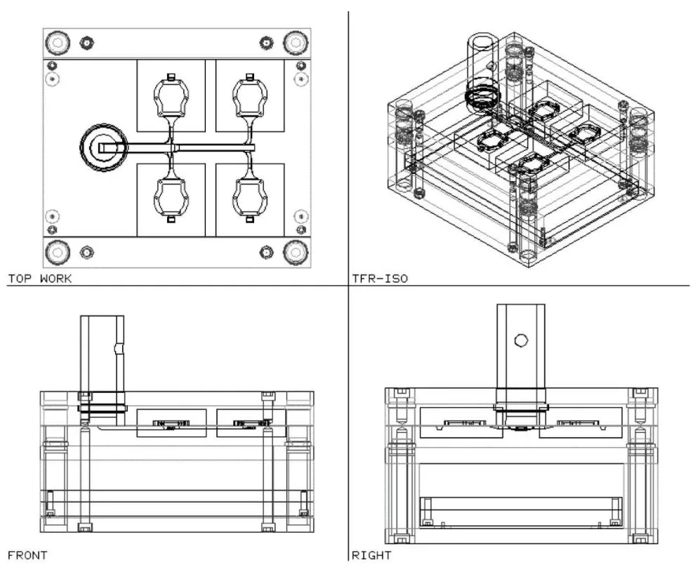 Fig. 14 The designed die base and die casting die assembly