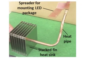 Fig. 14. Heat pipe heat sink for low beam LED package cooling