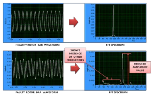 Fig. 17 Rotor fault inspection using FFT