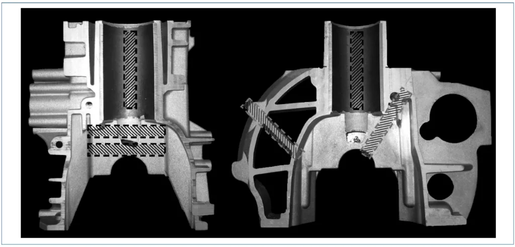 Fig. 2: Position from which tensile specimens were machined.