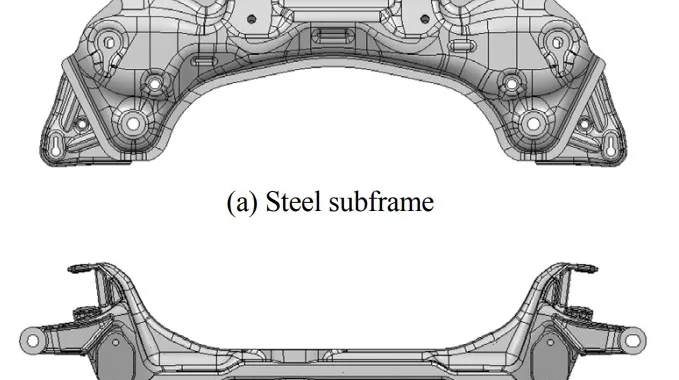 Fig. 2 Subframe shape (top view)