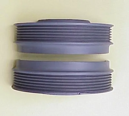 Fig. 2. Anodised Al-Si belt pulleys used in combustion engines