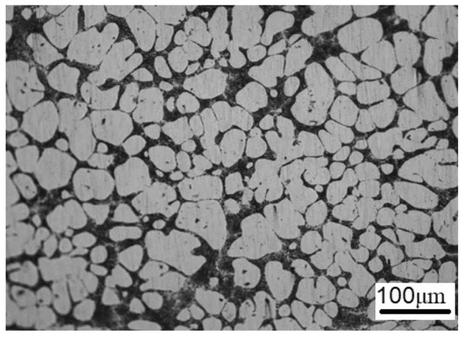 Fig. 3 Optical images of grain refined alloy samples using Al-5Ti-1B
at only one magnification (750 ppm Ti,150 ppm B)