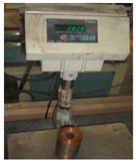 Fig. 3 Weight test to identify the blow holes