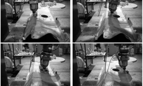 Fig. 4 : Robotic friction stir welding of an AM60 component