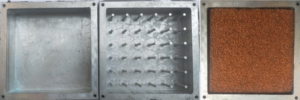 Fig. 4. Pictorial views of simple, circular pin-fin and copper foam-based heat sinks.