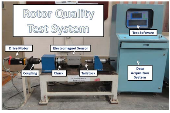Fig. 6 Hardware set up of rotor quality test system