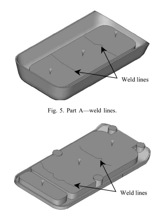 Fig. 6. Part B—weld lines.