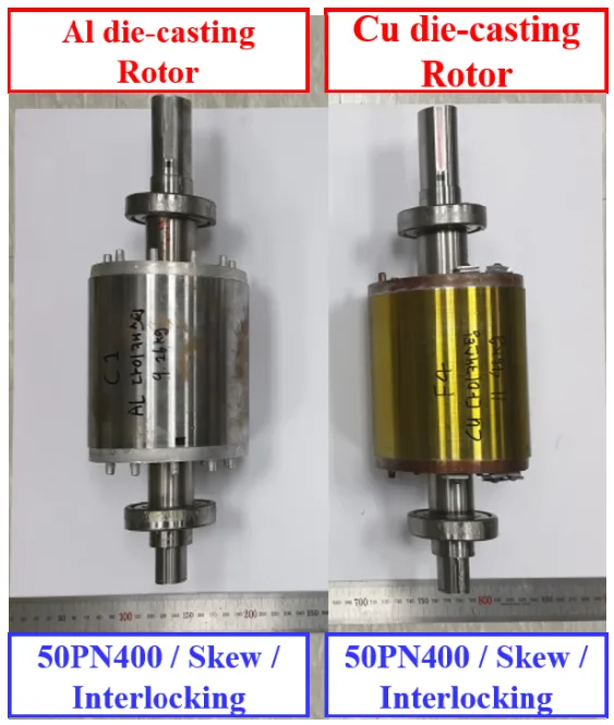 Fig. 7 2.2-kW induction motor rotor
