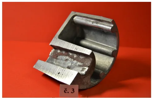 Fig. 7. Test with the VŠB – TUO glue during dissolution of the glued core