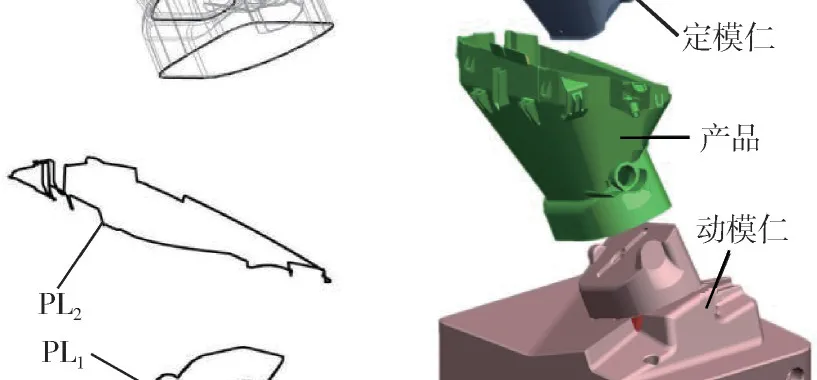 Fig. 2 Main parting of the mold