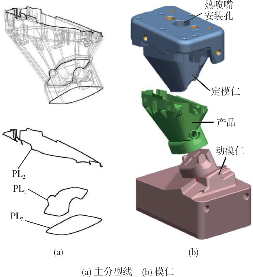 Fig. 2 Main parting of the mold