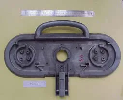 Fig. 4. Anodized element made from the AC-AlSi9Cu3 aluminium alloy, produced by the Pressure Cast method