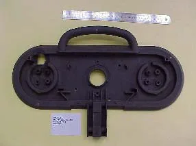 Fig. 5. Overanodized element made from the AC-AlSi9Cu3 aluminium alloy, produced by the Pressure Cast method