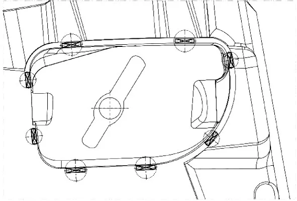 Fig. 7 Ejection layout