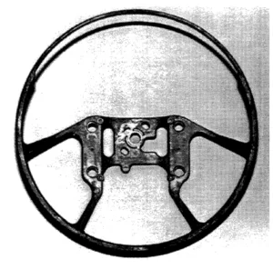 Figure 1. Delphi Interior and Lighting Systems' magnesium alloy steering wheel component.