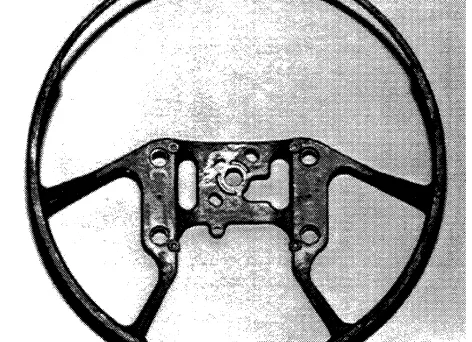 Figure 1. Delphi Interior and Lighting Systems' magnesium alloy steering wheel component.