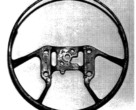 Figure 1. Delphi Interior and Lighting Systems' magnesium alloy steering wheel component.