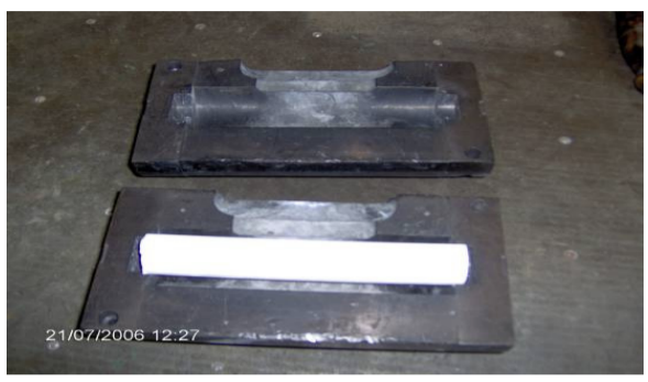 Figure 12. Cast iron split moulds with core