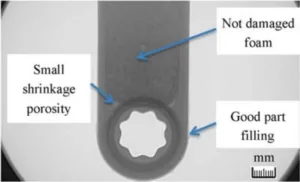 Figure 19. Injected HPDC with core foam at standard parameters