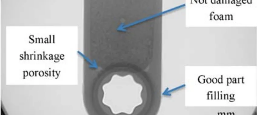 Figure 19. Injected HPDC with core foam at standard parameters