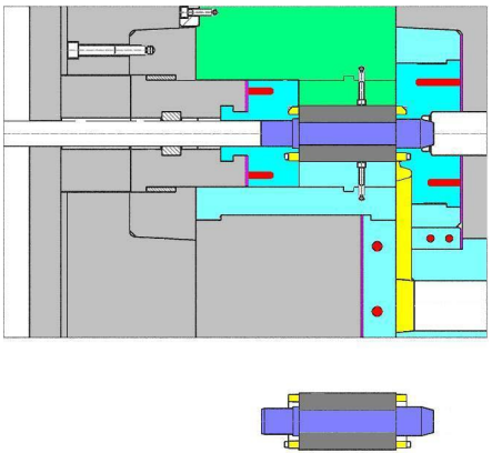 Figure 3 – Schematic Diagram of Heated Nickel-Base Alloy Dies for Rotor Die Casting.