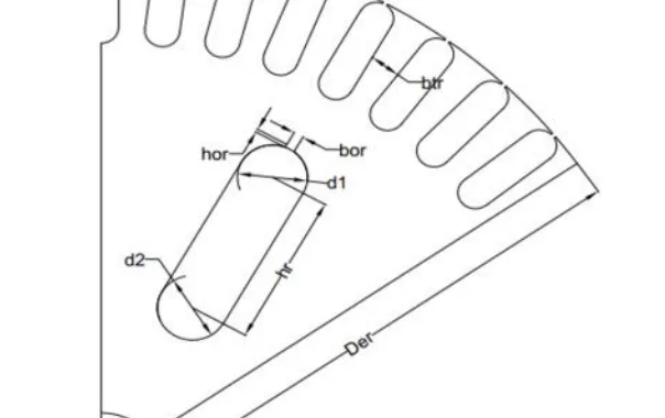 Figure 3. Structure of rotor slots and tooth