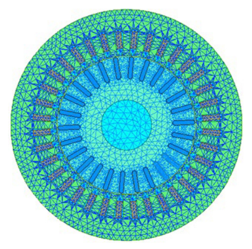 Figure 5 Squirrel Cage induction motor Mesh model