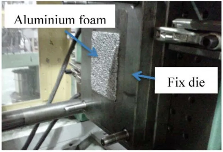 Figure 5. The plastic injection mould with an aluminium foam