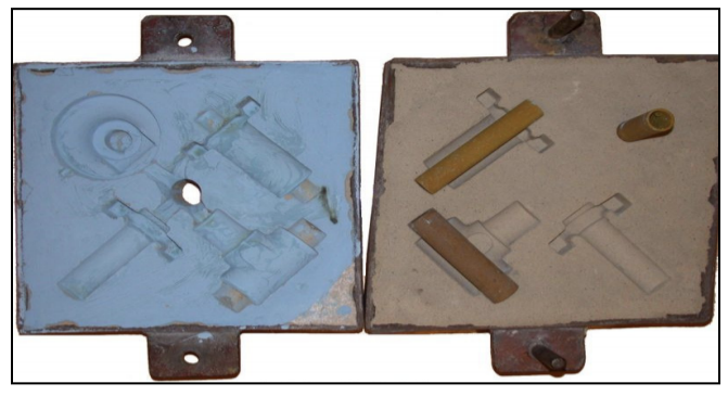 Figure 7. Sand casting with sand cores (59)