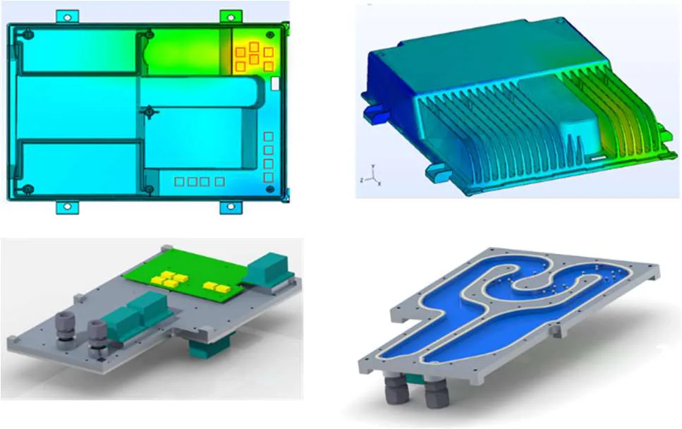 Figure 9: Top: air-cooled example. Bottom: liquidcooled example.