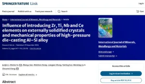 Influence of introducing Zr, Ti, Nb and Ce elements on externally solidified crystals and mechanical properties of high-pressure die-casting Al–Si alloy