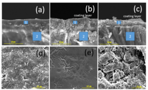 Kaolinite and SiO2 ink coating fracture surface EDS & SEM images.