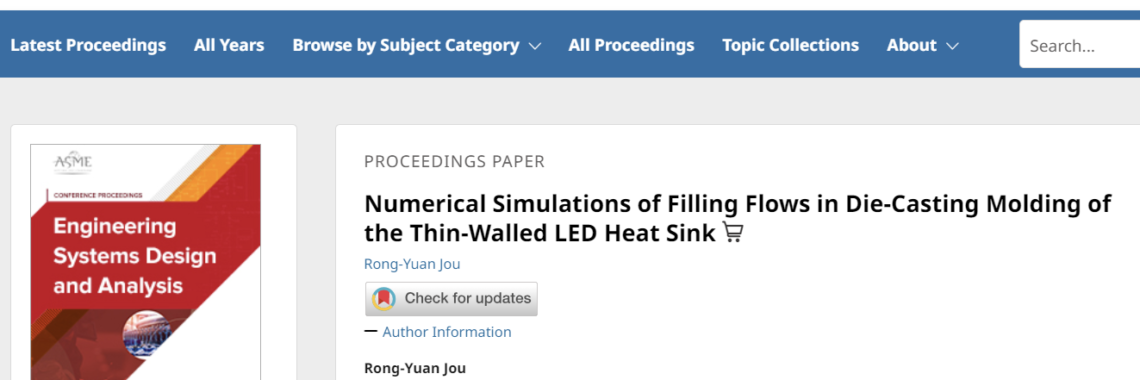 Numerical Simulations of Filling Flows in Die-Casting Molding of the Thin-Walled LED Heat Sink