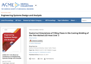 Numerical Simulations of Filling Flows in Die-Casting Molding of the Thin-Walled LED Heat Sink