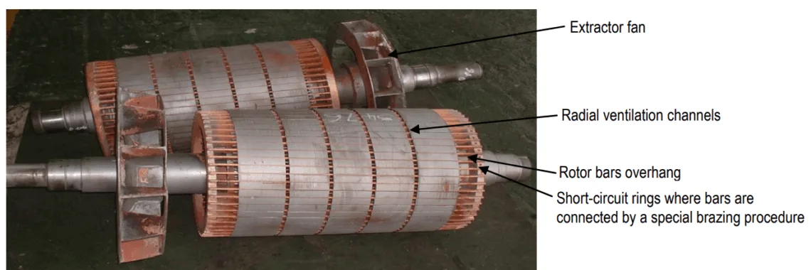 Photo 3.3 Manufactured copper rotors