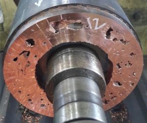 Trapped air bubbles of Copper Rotor Conductor Bars