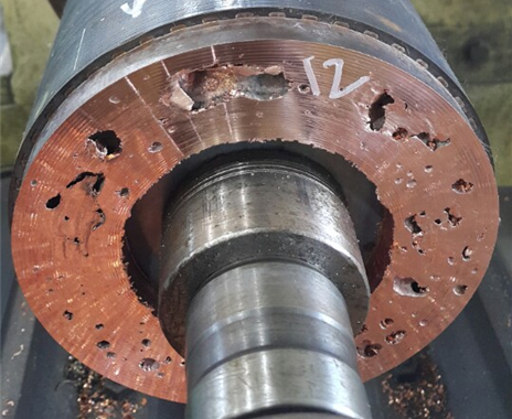 Trapped air bubbles of Copper Rotor Conductor Bars