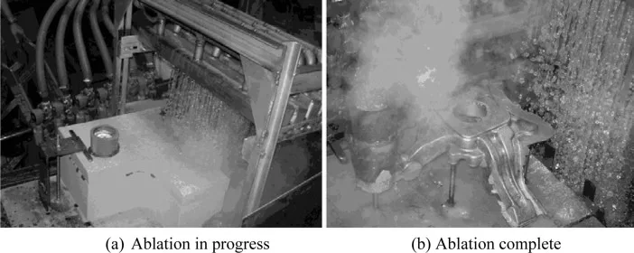 Fig. 13. Ablation casting process for aluminum and magnesium casting [26].