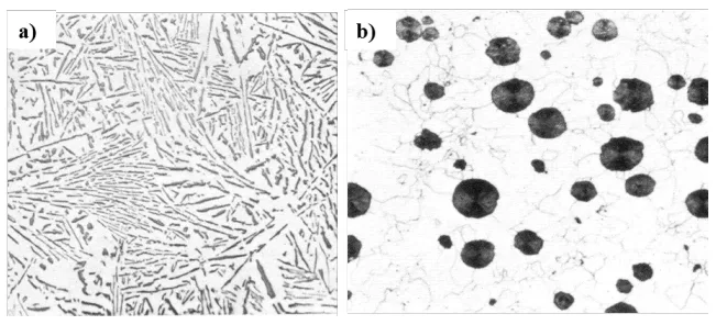 Figure 3. The phase diagram restricted metal
composites (a) Al-Si alloy and (b) Ductile cast iron.
2