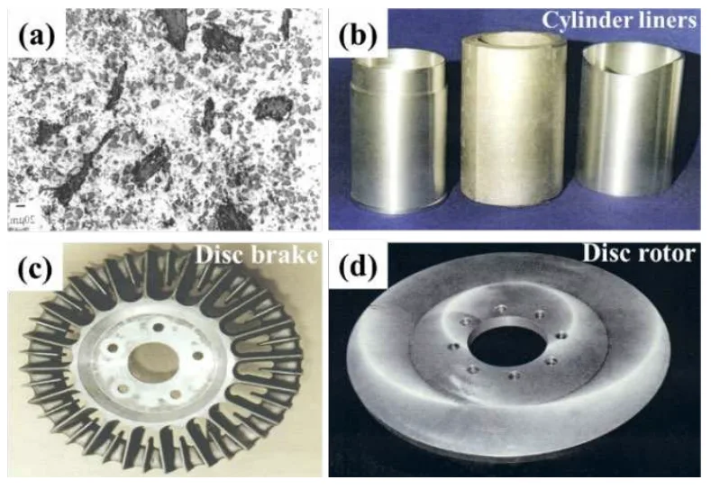 Figure 35. A356-10vol%SiC-4vol%Gr composite
components