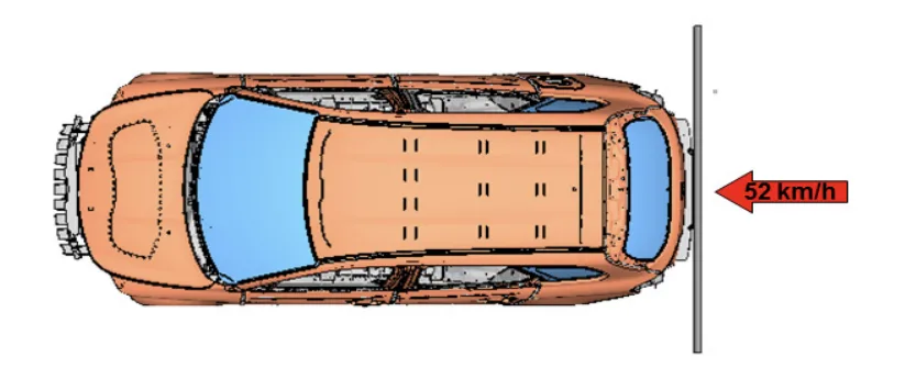 Fig.10 Rear Impact Condition of the Vehicle for TRIAS 33 Validation